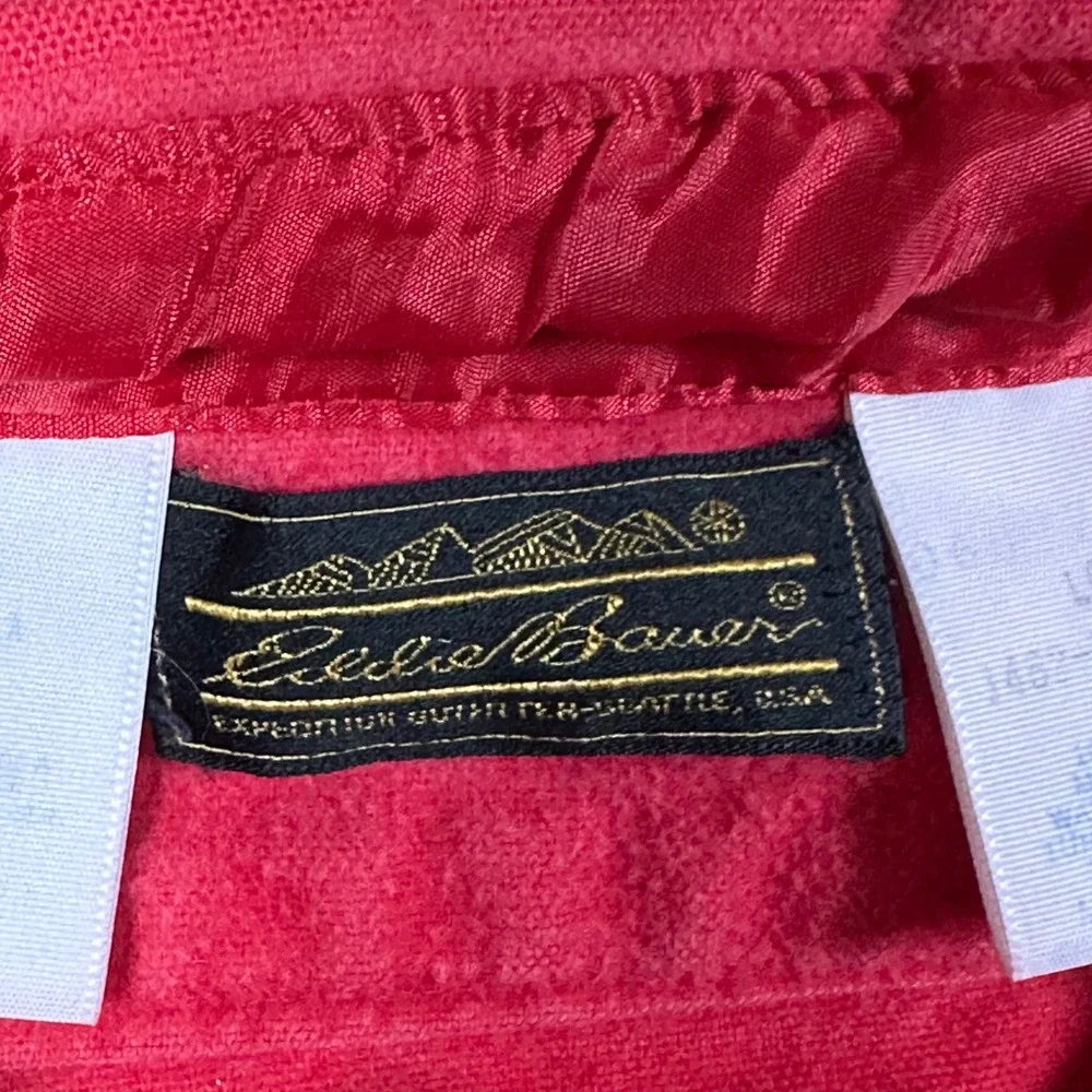Vintage 80s Eddie Bauer Men Red Chamois Cloth Shirt Medium Long Sleeve Button Up